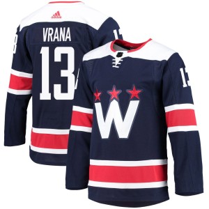 Washington Capitals Jakub Vrana Official Navy Adidas Authentic Adult 2020/21 Alternate Primegreen Pro NHL Hockey Jersey