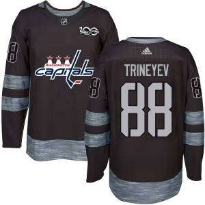 Washington Capitals Bogdan Trineyev Official Black Authentic Adult 1917-2017 100th Anniversary NHL Hockey Jersey