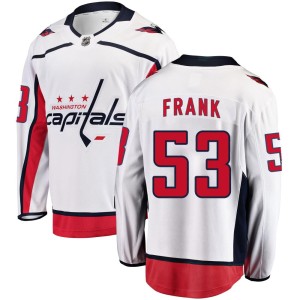 Washington Capitals Ethen Frank Official White Fanatics Branded Breakaway Youth Away NHL Hockey Jersey