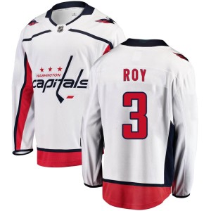 Washington Capitals Matt Roy Official White Fanatics Branded Breakaway Youth Away NHL Hockey Jersey