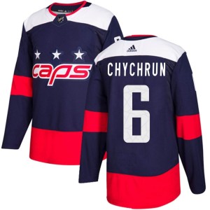 Washington Capitals Jakob Chychrun Official Navy Blue Adidas Authentic Youth 2018 Stadium Series NHL Hockey Jersey