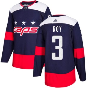 Washington Capitals Matt Roy Official Navy Blue Adidas Authentic Youth 2018 Stadium Series NHL Hockey Jersey