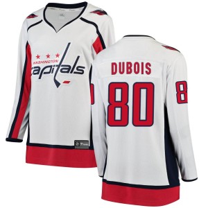 Washington Capitals Pierre-Luc Dubois Official White Fanatics Branded Breakaway Women's Away NHL Hockey Jersey