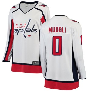 Washington Capitals Leon Muggli Official White Fanatics Branded Breakaway Women's Away NHL Hockey Jersey