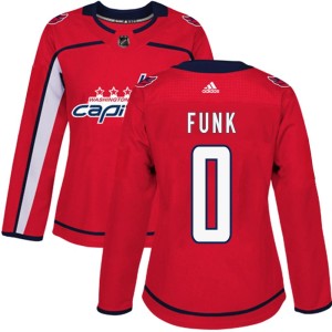 Washington Capitals Zac Funk Official Red Adidas Authentic Women's Home NHL Hockey Jersey