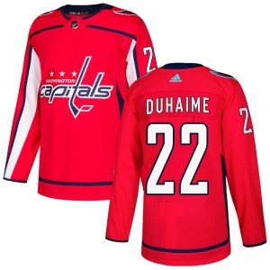 Washington Capitals Brandon Duhaime Official Red Adidas Authentic Youth Home NHL Hockey Jersey