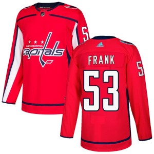 Washington Capitals Ethen Frank Official Red Adidas Authentic Youth Home NHL Hockey Jersey