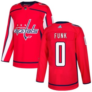 Washington Capitals Zac Funk Official Red Adidas Authentic Youth Home NHL Hockey Jersey