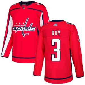 Washington Capitals Matt Roy Official Red Adidas Authentic Youth Home NHL Hockey Jersey