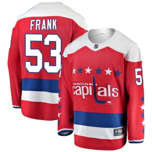 Washington Capitals Ethen Frank Official Red Fanatics Branded Breakaway Adult Alternate NHL Hockey Jersey