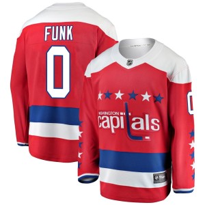 Washington Capitals Zac Funk Official Red Fanatics Branded Breakaway Adult Alternate NHL Hockey Jersey