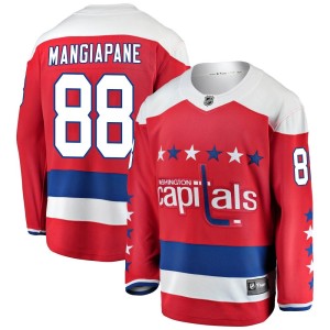 Washington Capitals Andrew Mangiapane Official Red Fanatics Branded Breakaway Adult Alternate NHL Hockey Jersey