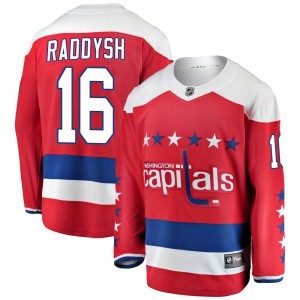 Washington Capitals Taylor Raddysh Official Red Fanatics Branded Breakaway Adult Alternate NHL Hockey Jersey