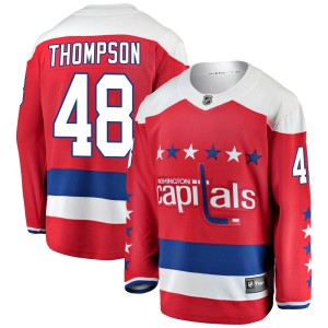 Washington Capitals Logan Thompson Official Red Fanatics Branded Breakaway Adult Alternate NHL Hockey Jersey