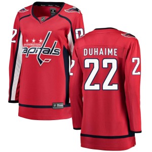 Washington Capitals Brandon Duhaime Official Red Fanatics Branded Breakaway Women's Home NHL Hockey Jersey