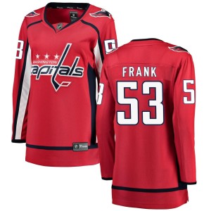 Washington Capitals Ethen Frank Official Red Fanatics Branded Breakaway Women's Home NHL Hockey Jersey