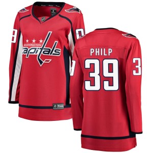 Washington Capitals Luke Philp Official Red Fanatics Branded Breakaway Women's Home NHL Hockey Jersey