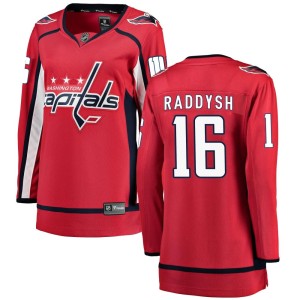 Washington Capitals Taylor Raddysh Official Red Fanatics Branded Breakaway Women's Home NHL Hockey Jersey