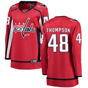 Washington Capitals Logan Thompson Official Red Fanatics Branded Breakaway Women's Home NHL Hockey Jersey