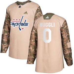 Washington Capitals Leon Muggli Official Camo Adidas Authentic Youth Veterans Day Practice NHL Hockey Jersey