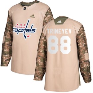 Washington Capitals Bogdan Trineyev Official Camo Adidas Authentic Youth Veterans Day Practice NHL Hockey Jersey