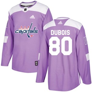 Washington Capitals Pierre-Luc Dubois Official Purple Adidas Authentic Adult Fights Cancer Practice NHL Hockey Jersey