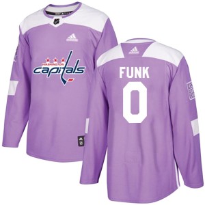 Washington Capitals Zac Funk Official Purple Adidas Authentic Adult Fights Cancer Practice NHL Hockey Jersey