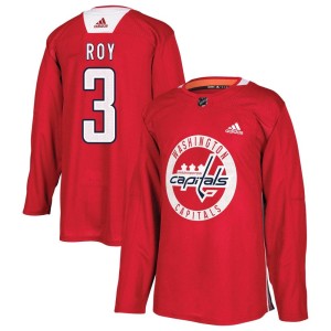 Washington Capitals Matt Roy Official Red Adidas Authentic Youth Practice NHL Hockey Jersey