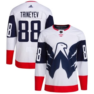 Washington Capitals Bogdan Trineyev Official White Adidas Authentic Youth 2023 Stadium Series Primegreen NHL Hockey Jersey