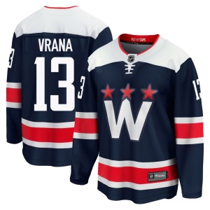 Washington Capitals Jakub Vrana Official Navy Fanatics Branded Premier Adult Breakaway 2020/21 Alternate NHL Hockey Jersey