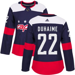 Washington Capitals Brandon Duhaime Official Navy Blue Adidas Authentic Women's 2018 Stadium Series NHL Hockey Jersey