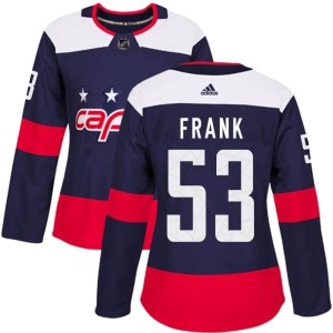 Washington Capitals Ethen Frank Official Navy Blue Adidas Authentic Women's 2018 Stadium Series NHL Hockey Jersey