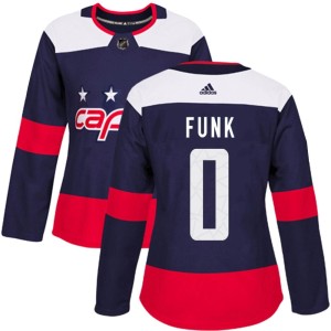 Washington Capitals Zac Funk Official Navy Blue Adidas Authentic Women's 2018 Stadium Series NHL Hockey Jersey