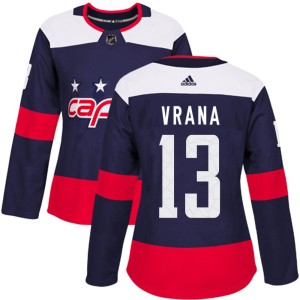 Washington Capitals Jakub Vrana Official Navy Blue Adidas Authentic Women's 2018 Stadium Series NHL Hockey Jersey