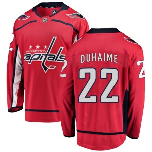 Washington Capitals Brandon Duhaime Official Red Fanatics Branded Breakaway Adult Home NHL Hockey Jersey