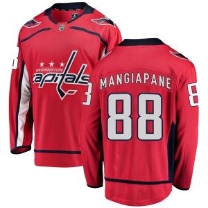 Washington Capitals Andrew Mangiapane Official Red Fanatics Branded Breakaway Adult Home NHL Hockey Jersey