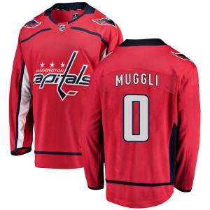 Washington Capitals Leon Muggli Official Red Fanatics Branded Breakaway Adult Home NHL Hockey Jersey