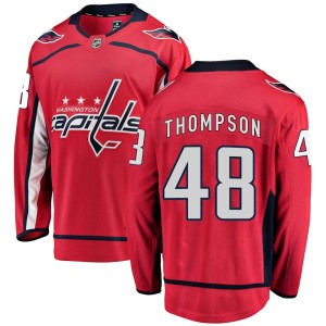 Washington Capitals Logan Thompson Official Red Fanatics Branded Breakaway Adult Home NHL Hockey Jersey