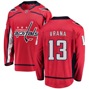 Washington Capitals Jakub Vrana Official Red Fanatics Branded Breakaway Adult Home NHL Hockey Jersey