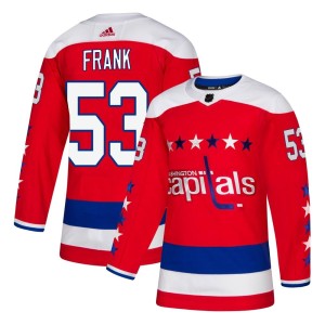 Washington Capitals Ethen Frank Official Red Adidas Authentic Youth Alternate NHL Hockey Jersey