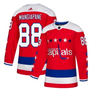 Washington Capitals Andrew Mangiapane Official Red Adidas Authentic Youth Alternate NHL Hockey Jersey