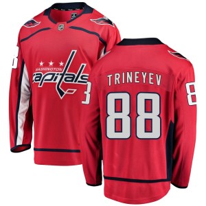 Washington Capitals Bogdan Trineyev Official Red Fanatics Branded Breakaway Youth Home NHL Hockey Jersey