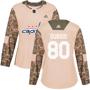 Washington Capitals Pierre-Luc Dubois Official Camo Adidas Authentic Women's Veterans Day Practice NHL Hockey Jersey